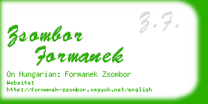 zsombor formanek business card